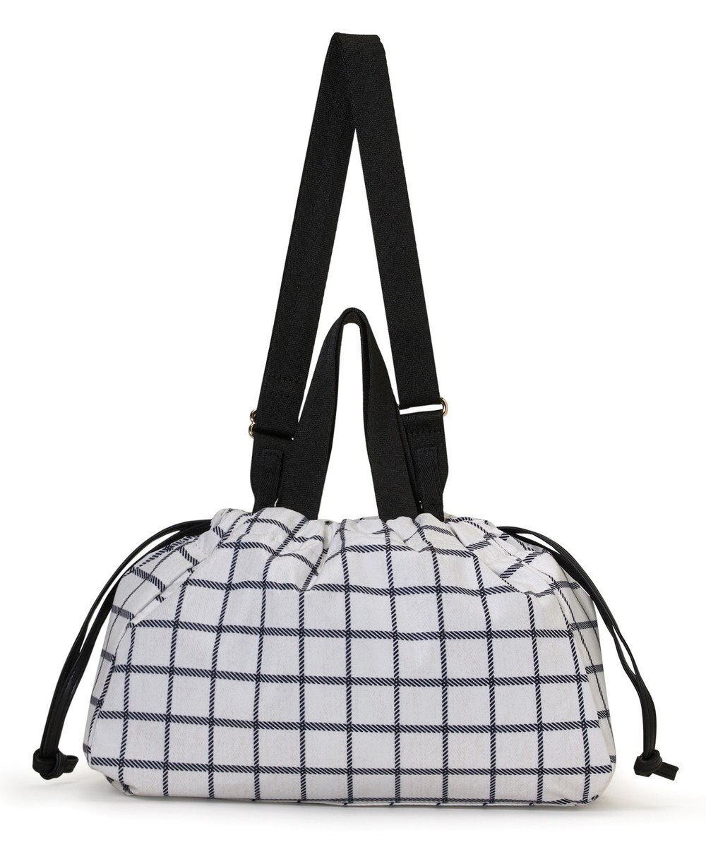 LeSportsac E/W CITY DRAWSTRING BAG??? /アップタウンモノチェック/ブラック 