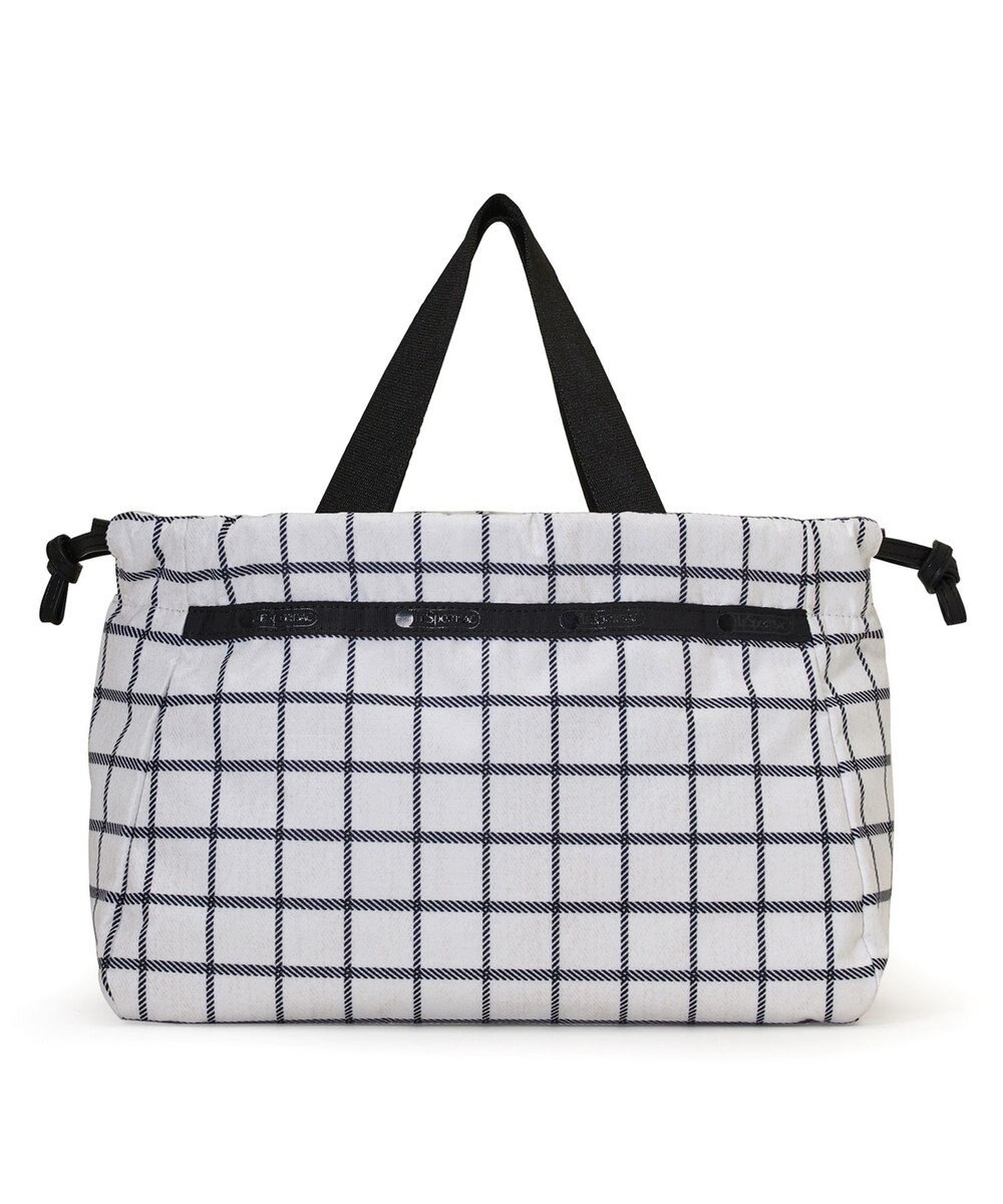 LeSportsac E/W CITY DRAWSTRING BAG??? /アップタウンモノチェック/ブラック 