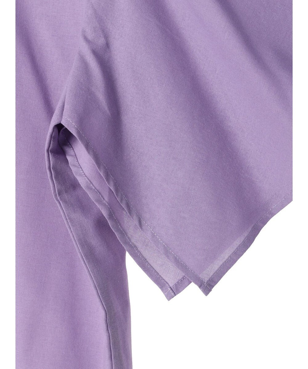 Green Parks 綿麻混袖フレアブラウス 