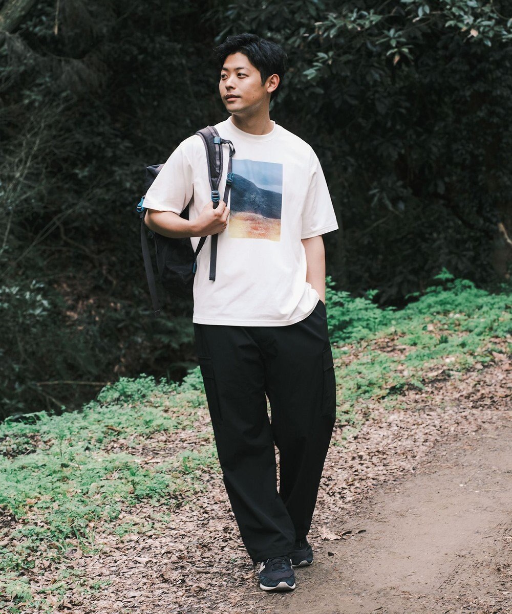 SHARE PARK MENS 【UVカット・吸水速乾・ストレッチ・軽量 】コラボフォトプリントTシャツ（L・XLサイズ） 