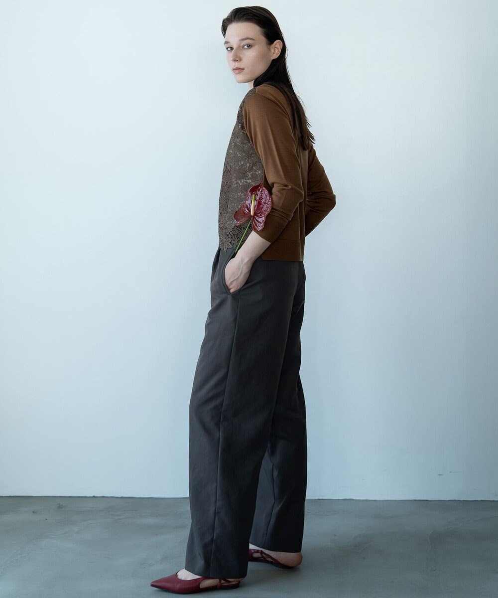 自由区 【カトリエムブーケ】Tricot de dentelle レースプルオーバーニット 