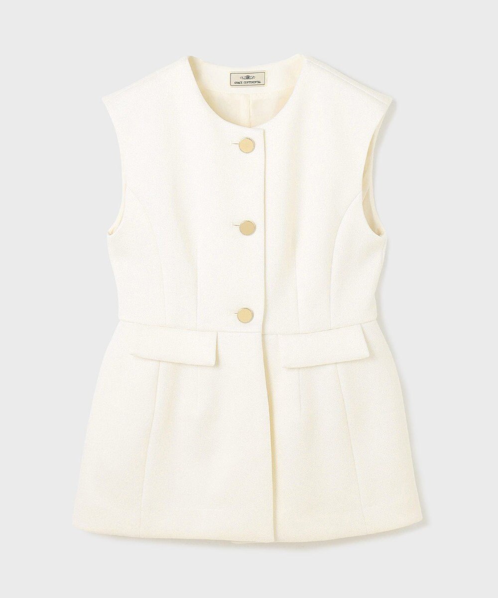 GRACE CONTINENTAL ダンボールニットジレジャケット 