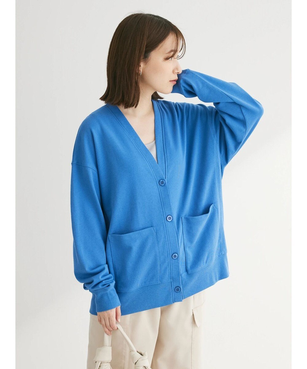 Green Parks ミニ裏毛Ｖネックカーディガン 