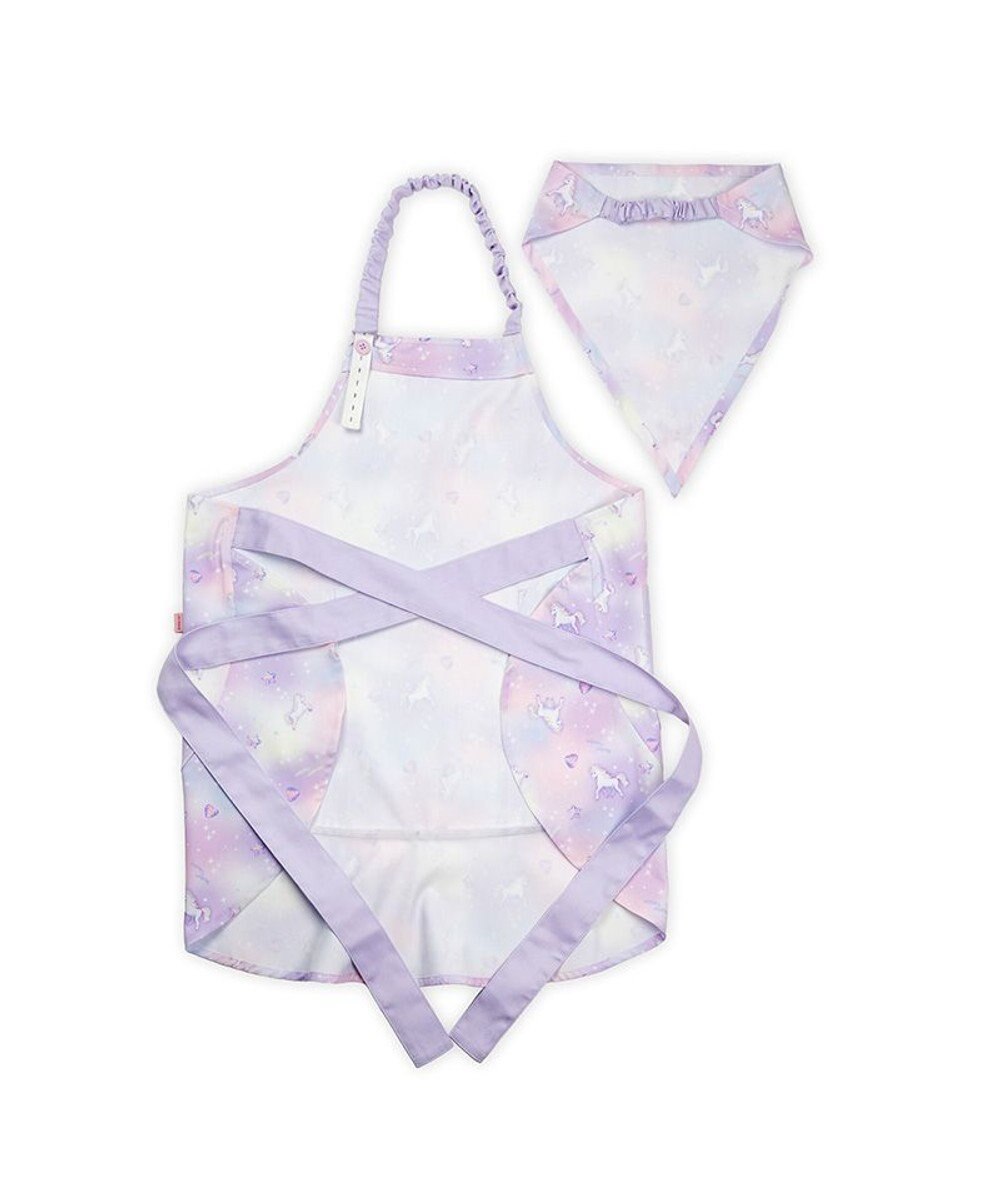Mother garden マザーガーデン ユニコーン フリルエプロン 三角巾付き 130～150cm 《ぷっくり柄》 