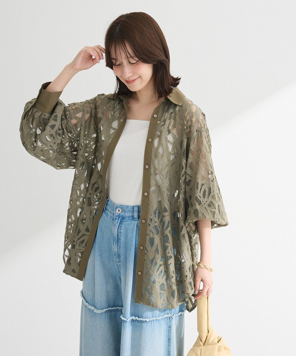 Green Parks ・ＥＬＥＮＣＡＲＥ　ＤＵＥ　総レースブラウス 