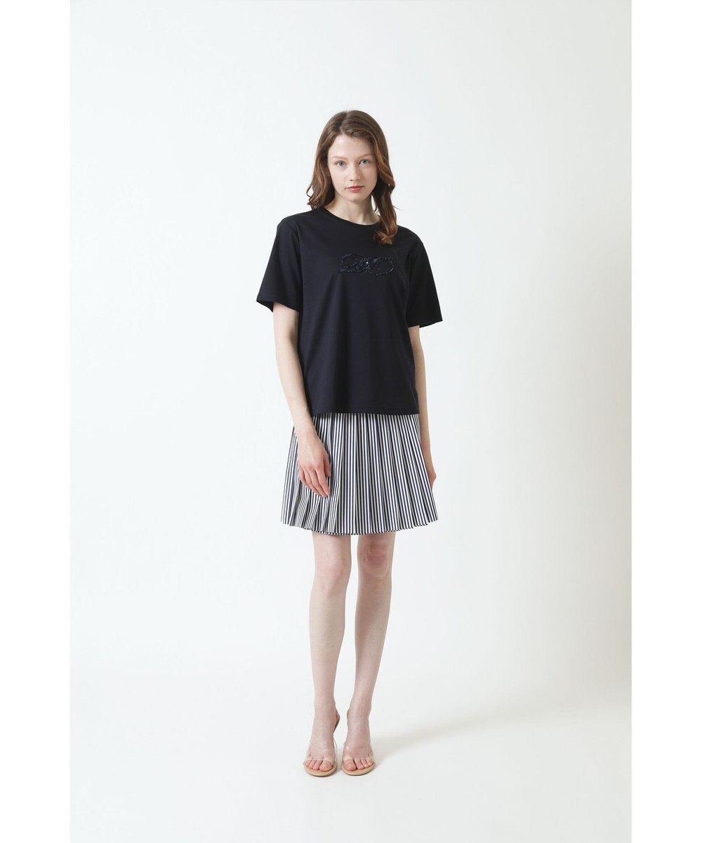 DAKS ロゴ スパンコール Tシャツ 