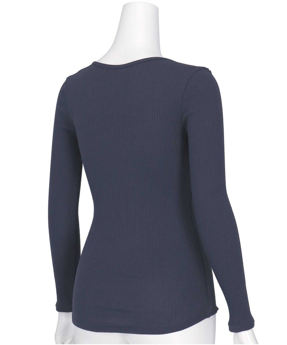 une nana cool 綿100%生地使用 リブ編みコットン 長袖シャツ 