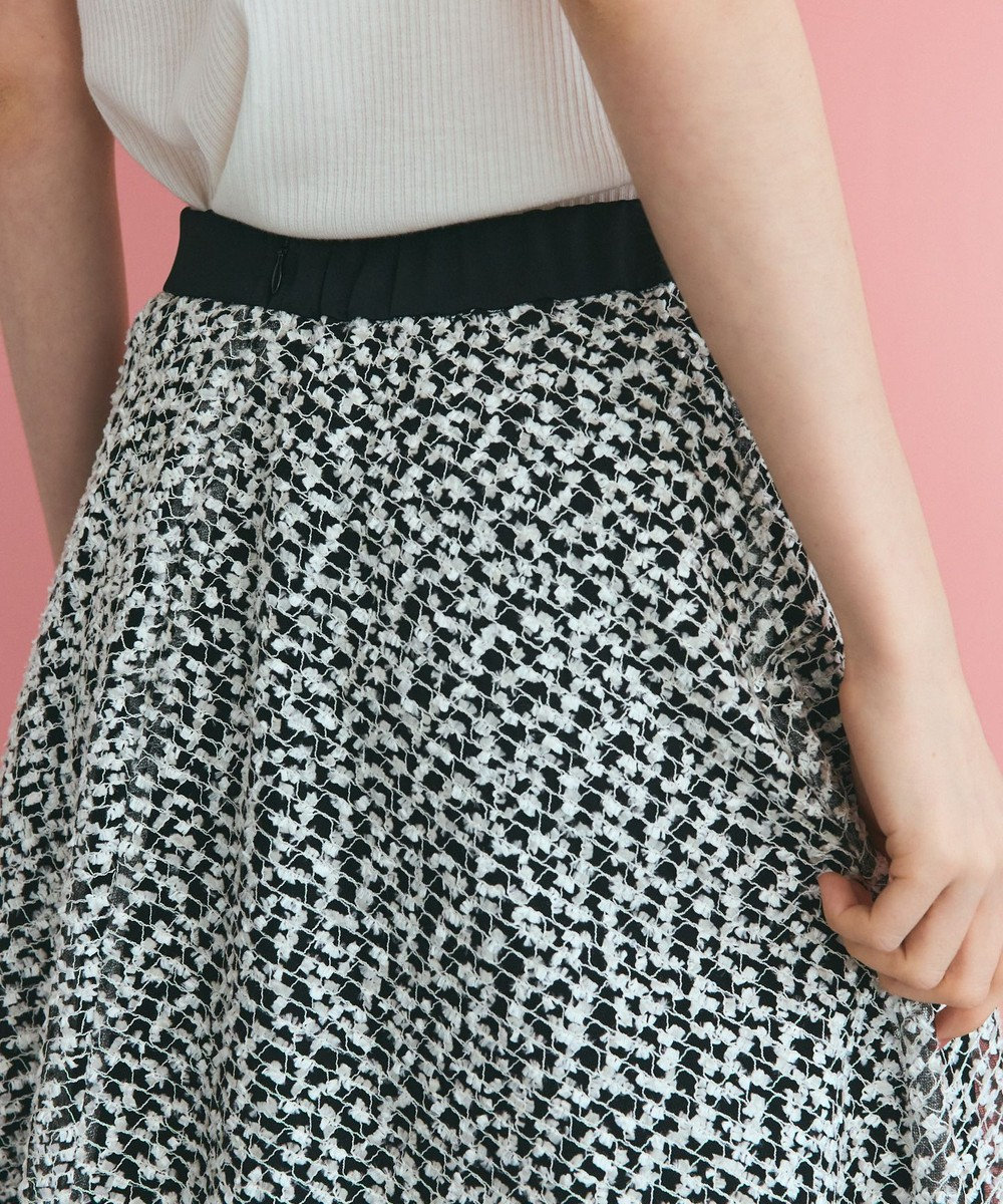 GRACE CONTINENTAL フェザーembドレス 