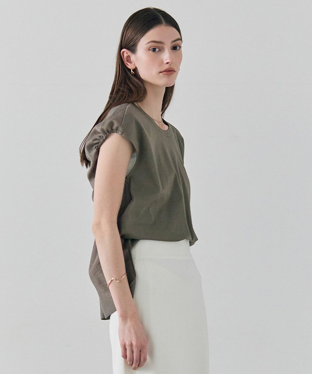 BEIGE， ZEOLITE / バックツイスト コンビトップス 