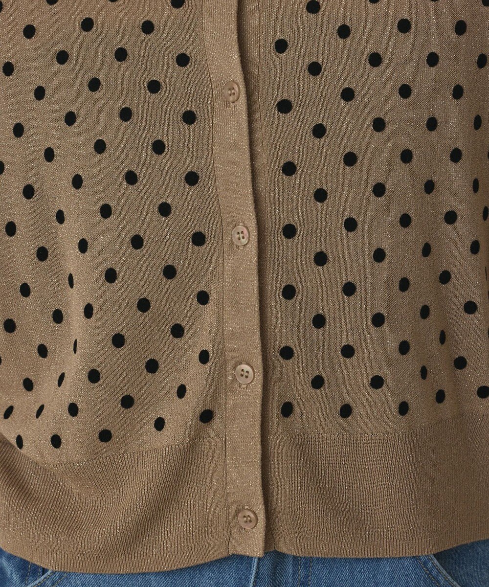 GRACE CONTINENTAL ドットフロッキーニットカーディガン 