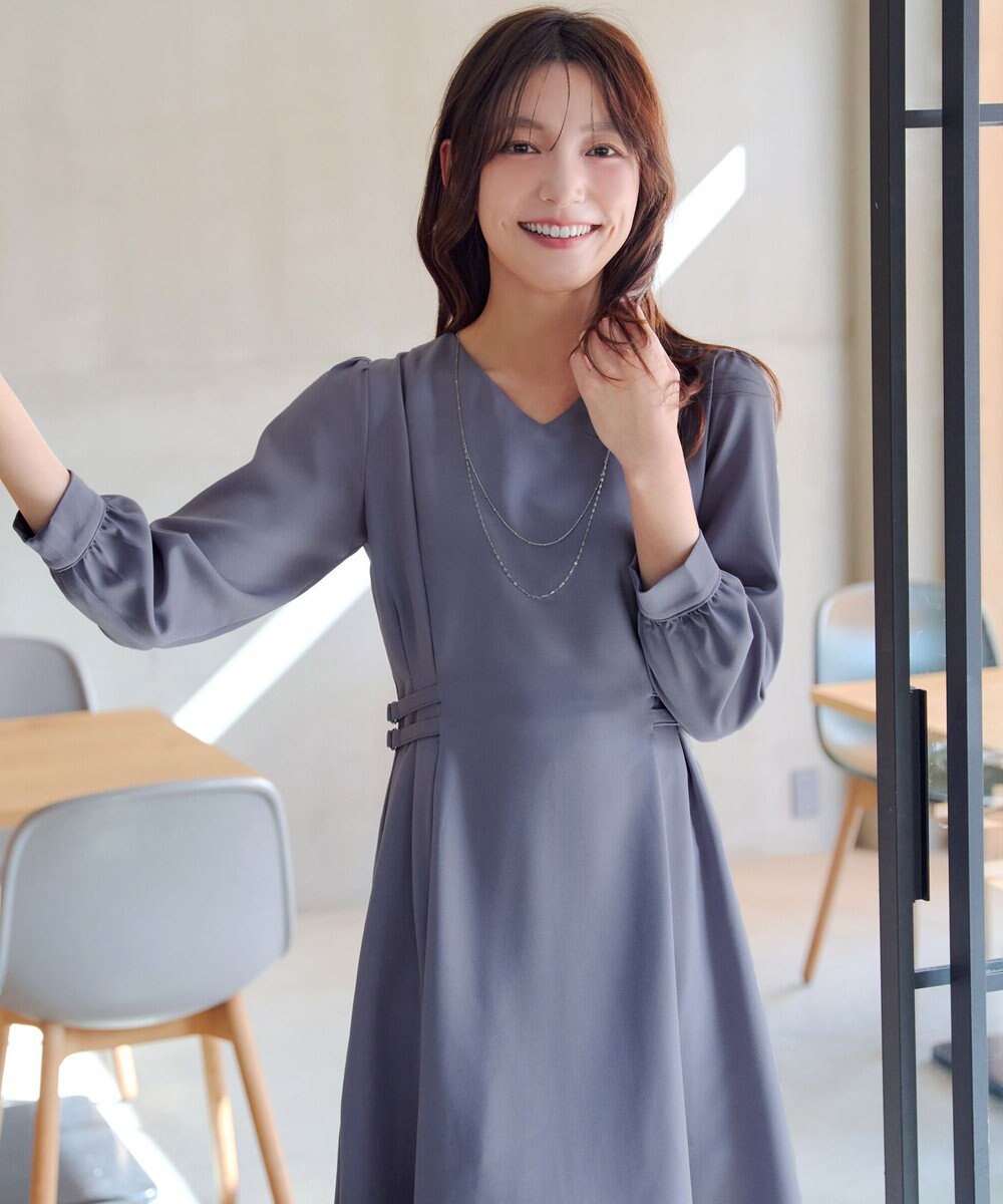 Tiaclasse L サイドベルトデザインワンピース 