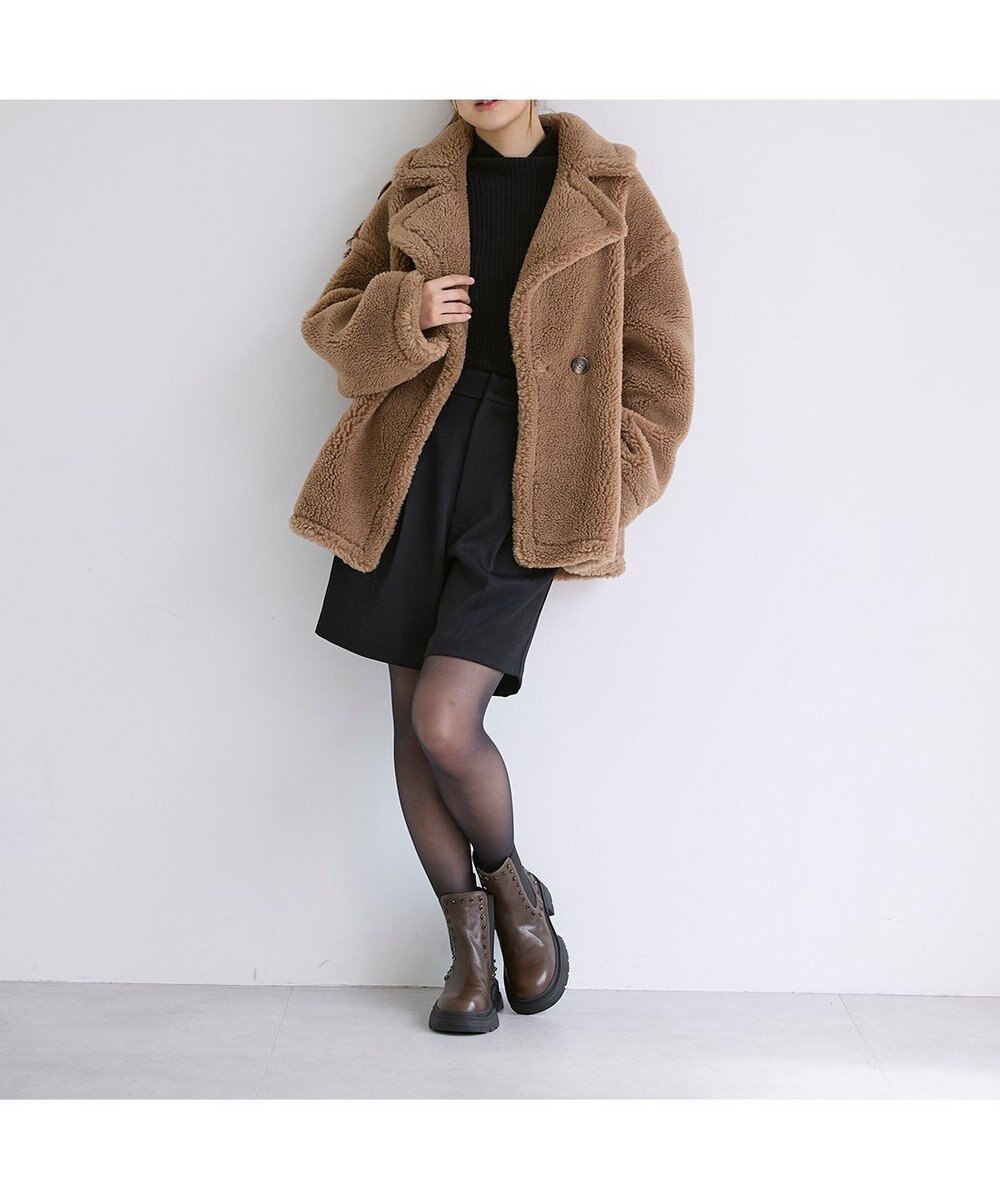 MODE ET JACOMO <carino>サイドゴアビジューショートブーツ 