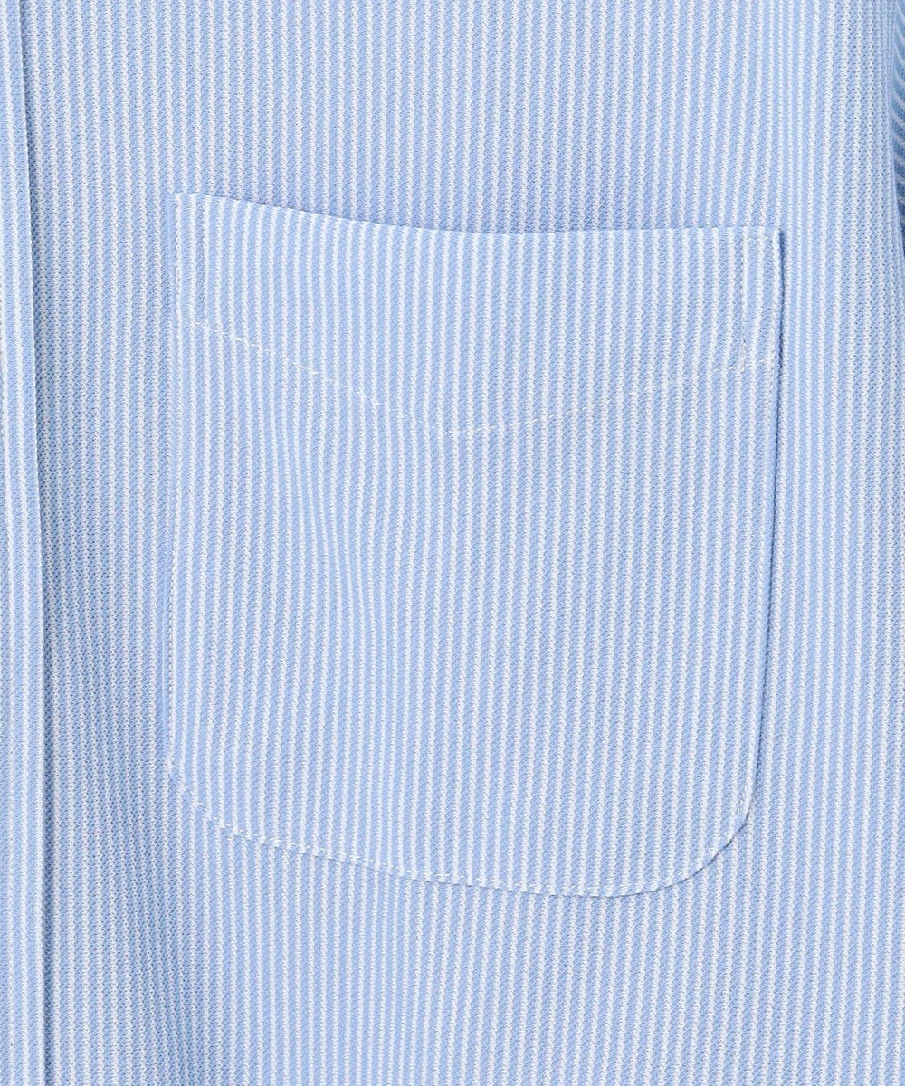 J.PRESS MEN 酷暑の清潔感もこれ一枚で【吸水速乾 / 抗菌防臭 / 防シワ】【J.PRESS OXFORD JERSEY】カノコインレイマイクロストライプ 半袖シャツ / B.D. 