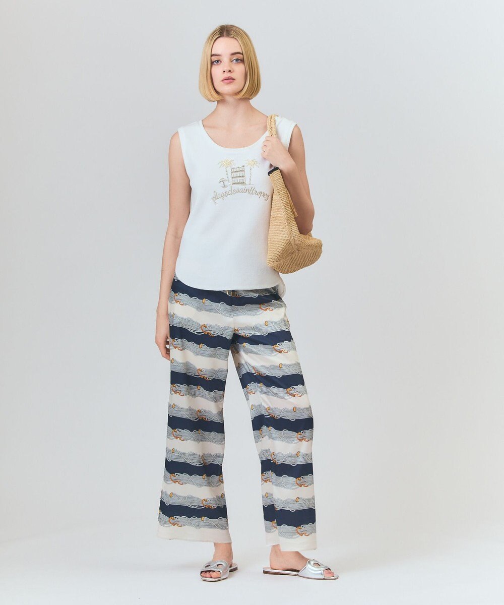 GRACE CONTINENTAL ロープボーダーパンツ 