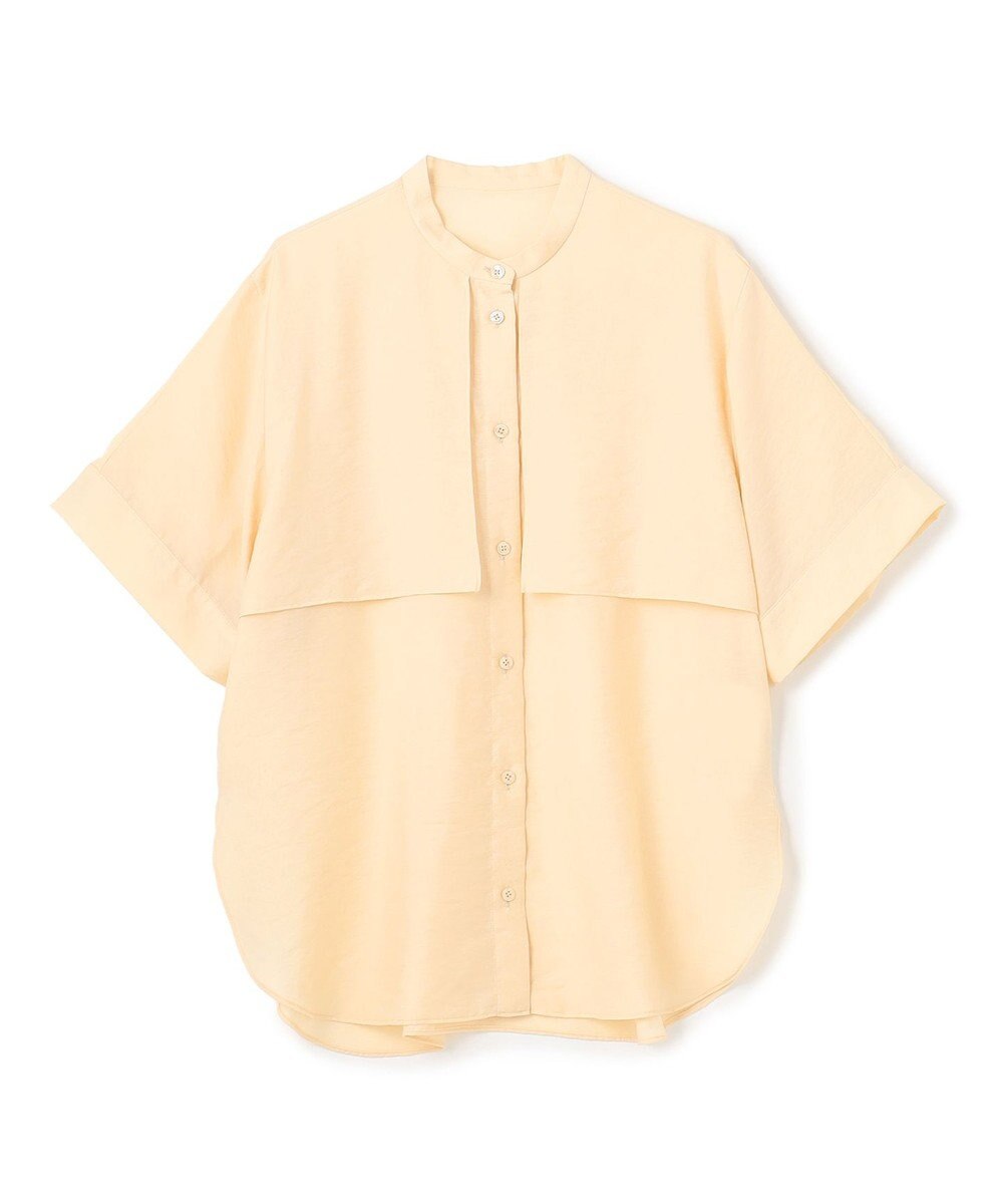 UNFILO シアーサテン ヨークブラウス 