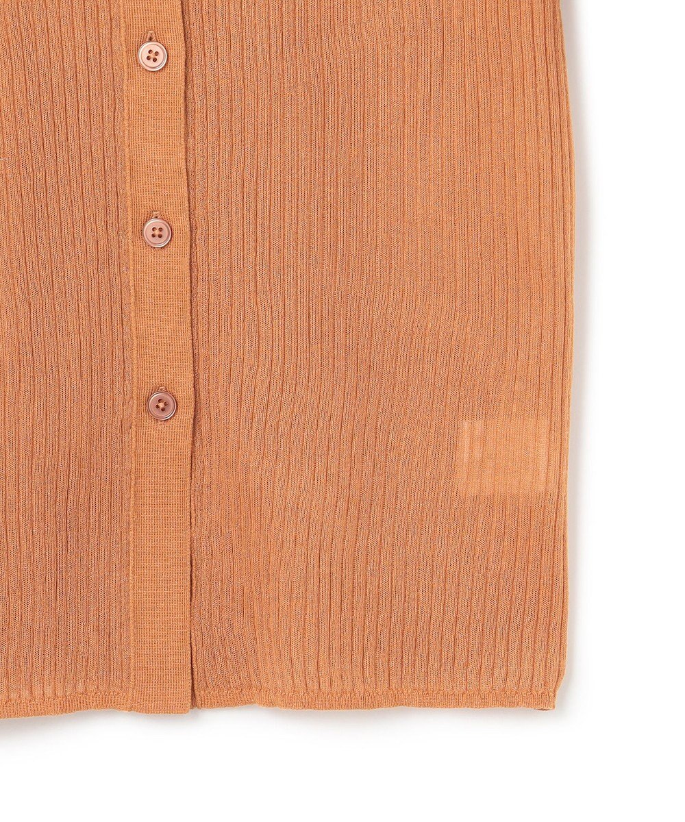 UNFILO シアーリブ ニットカーディガン 