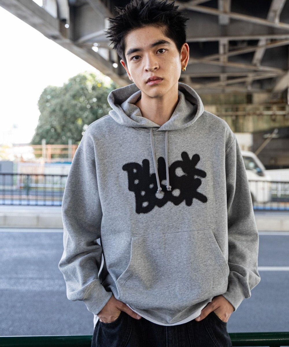 WEGO 【ユニセックス着用ITEM/裏起毛/SMLサイズ展開】リラックスフィットスプレーグラフィックパーカー 