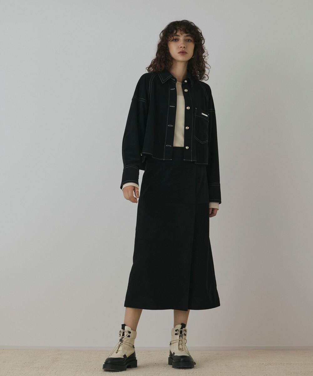 GRACE CONTINENTAL フェイクスウェードブラウス 