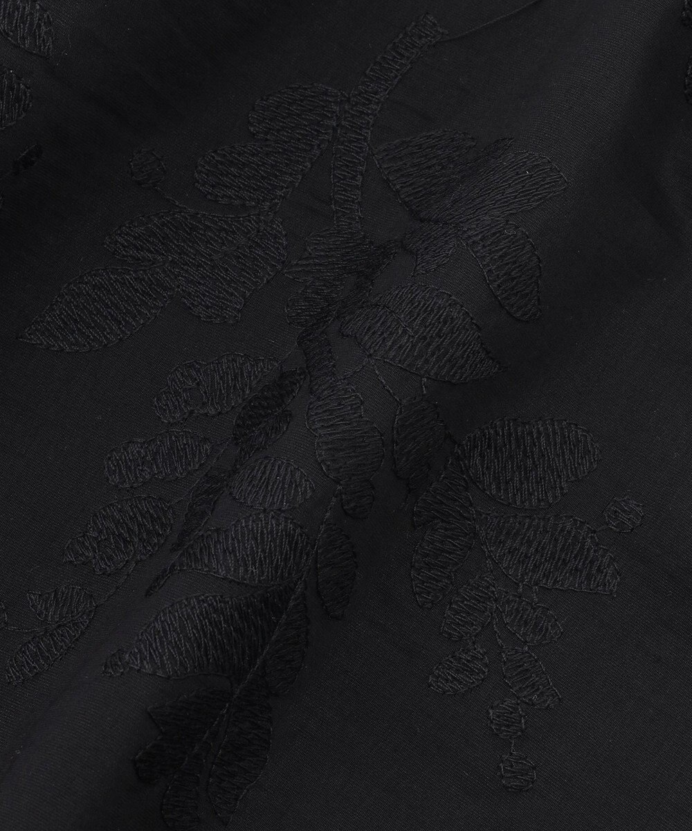 UNFILO L 【ウエストゴム】ボタニカル エンブロイダリー パンツ 