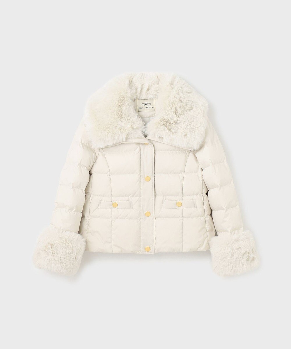 GRACE CONTINENTAL ファーショートダウンジャケット 