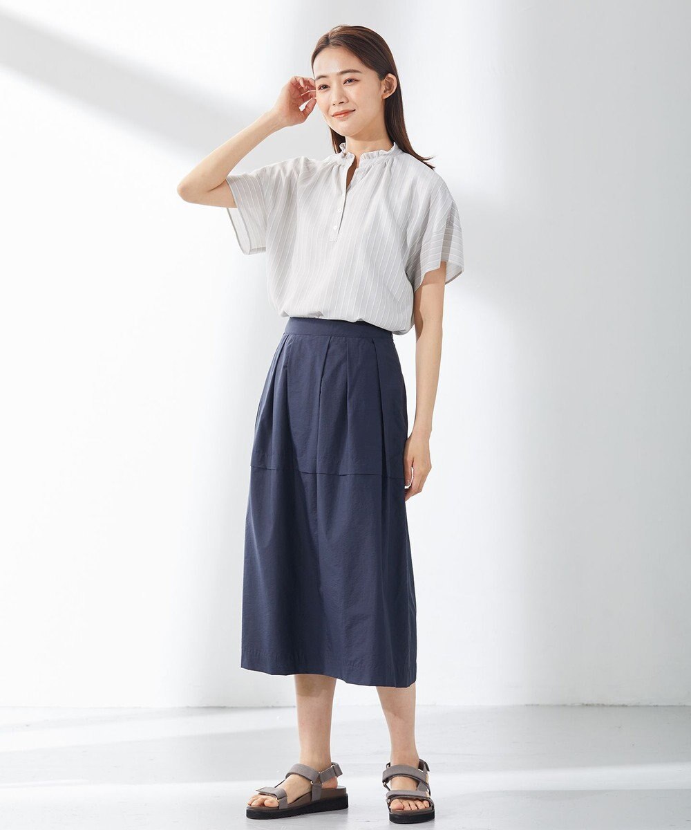 J.PRESS LADIES シアーストライプチェック カットソー 