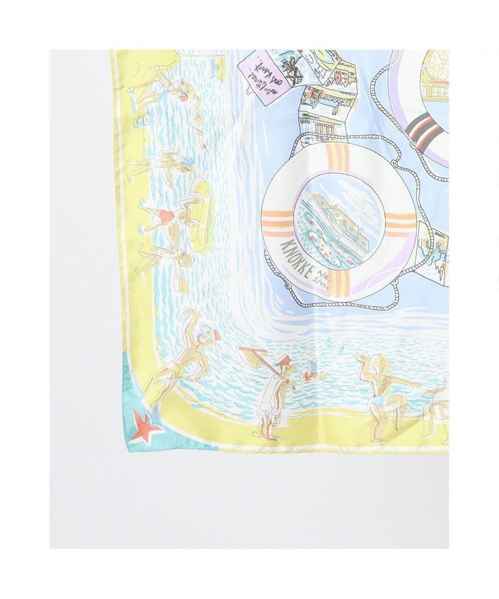 UNBILLION カシュネ cache nez / 横浜アーカイブツイルスカーフ「ベルギーの海」 