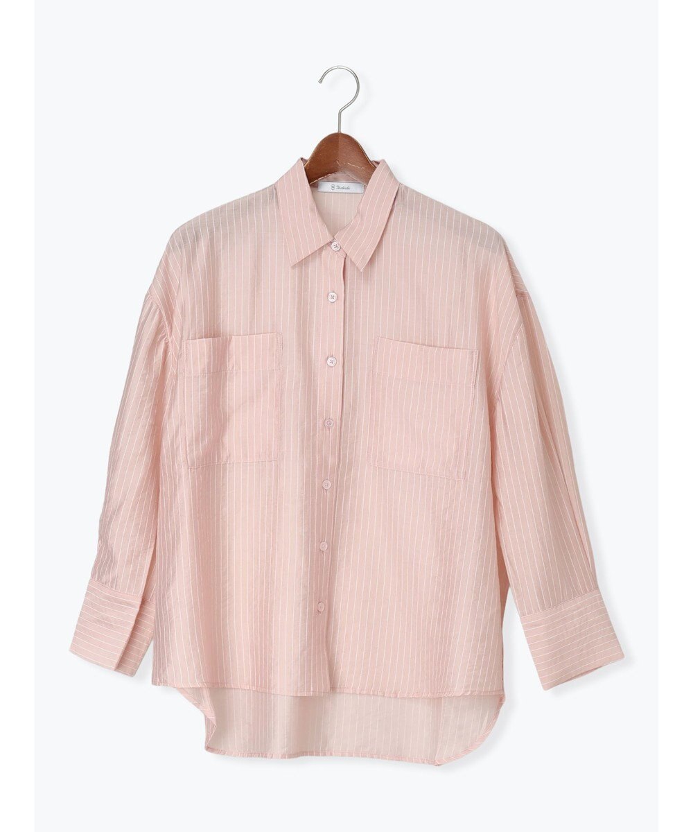 Te chichi シアーストライプシャツ 