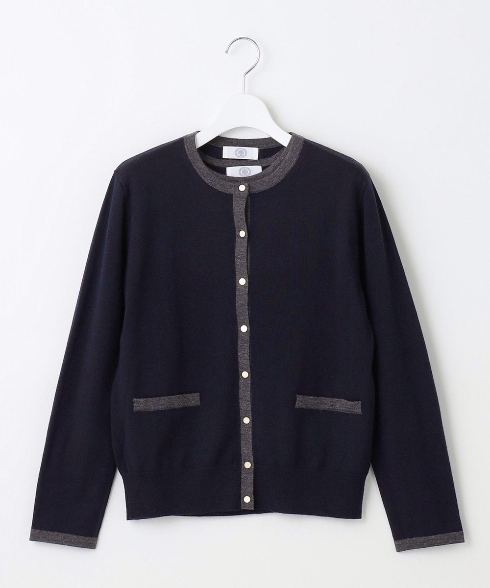 J.PRESS LADIES 【洗える】トリムツイン ニット 