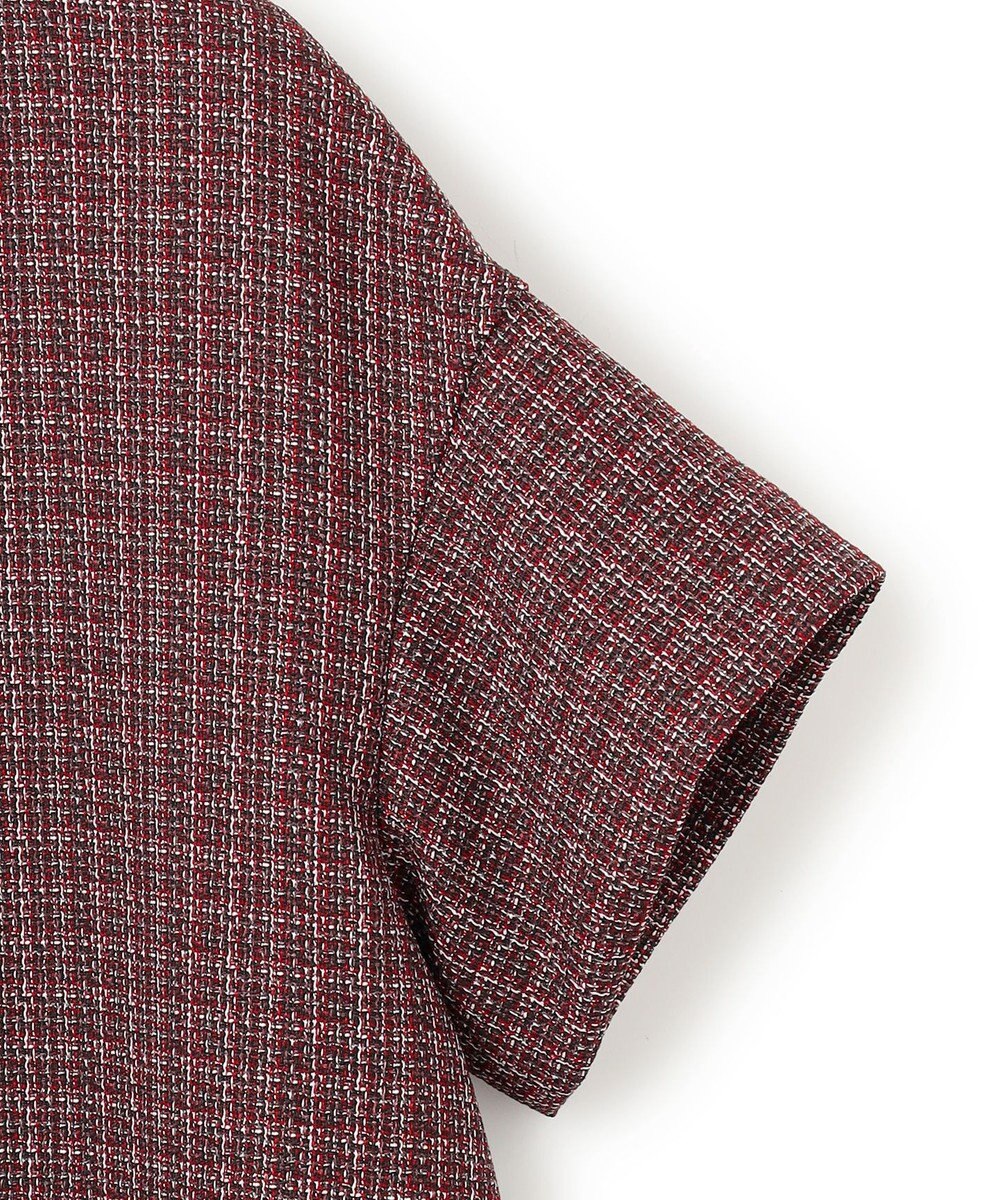 23区 【洗える】ツイーディーカラーミックス ハーフスリーブ ブラウス 