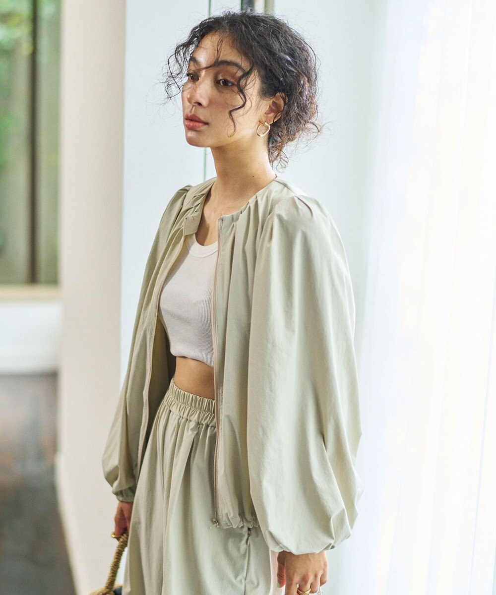 #Newans 【UVカット/撥水/接触冷感】ギャザーブラウス ラッシュガード 