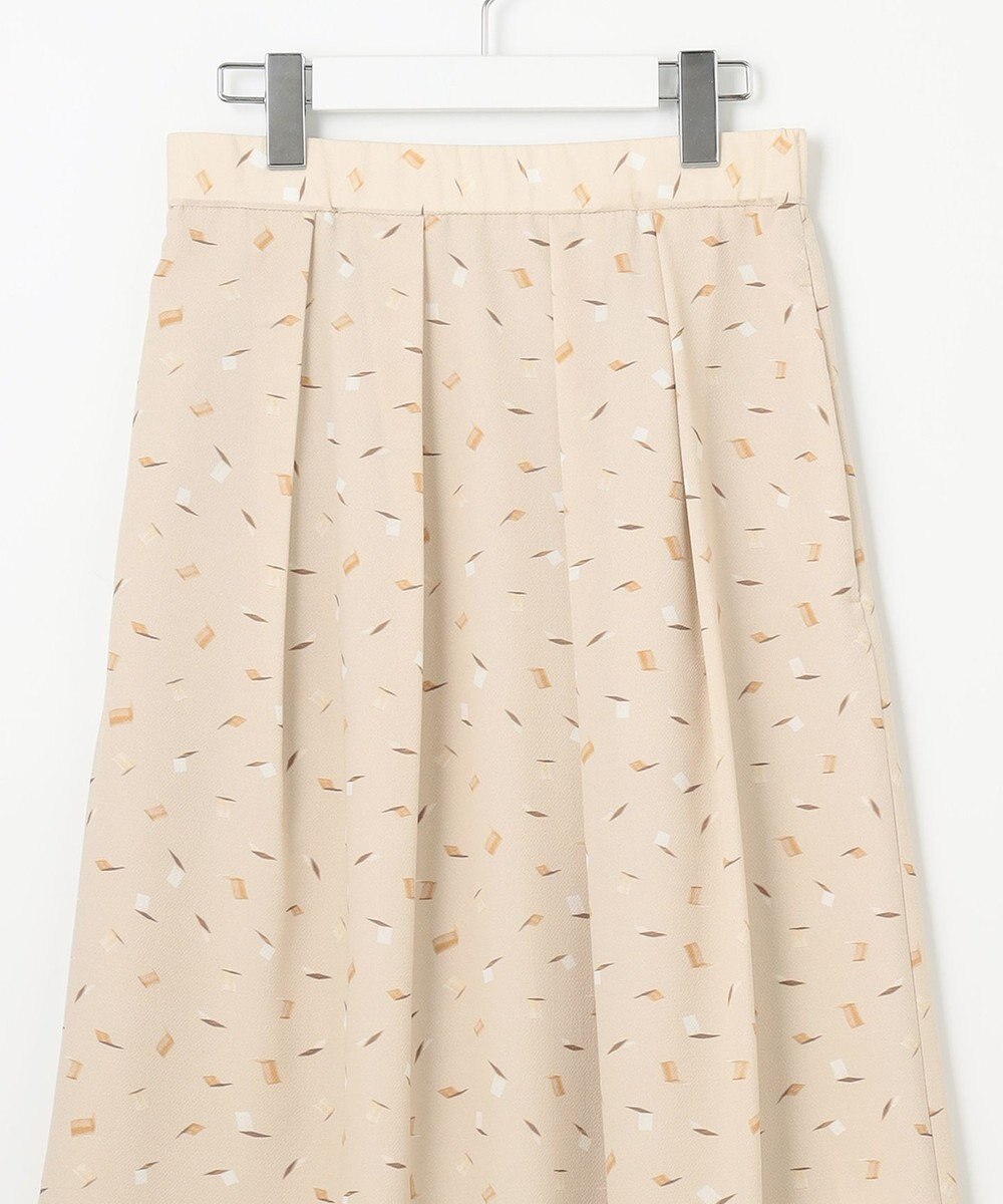 自由区 【洗える・XSサイズあり】ブラッシュドシャドープリント スカート 