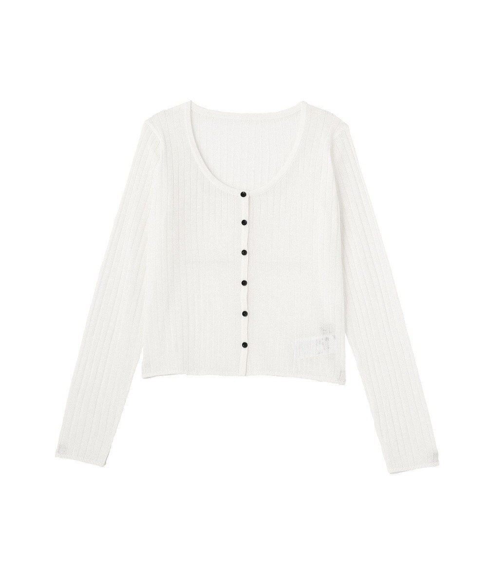 earth music&ecology シアーリブカーディガン 