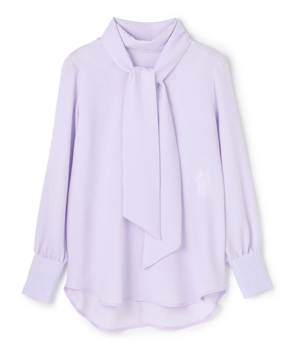 BEIGE， 【洗える】STOW / パフスリーブボウタイブラウス 