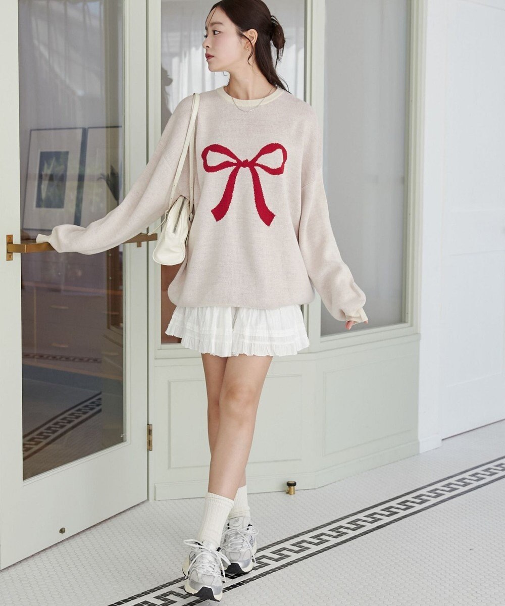 WEGO グラフィックニットBIGプルオーバー 