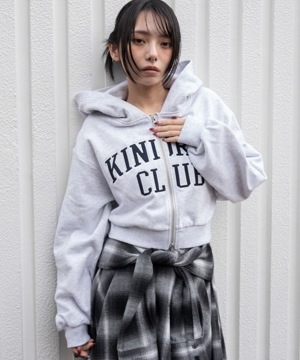 WEGO グラフィックショートZIPパーカー 