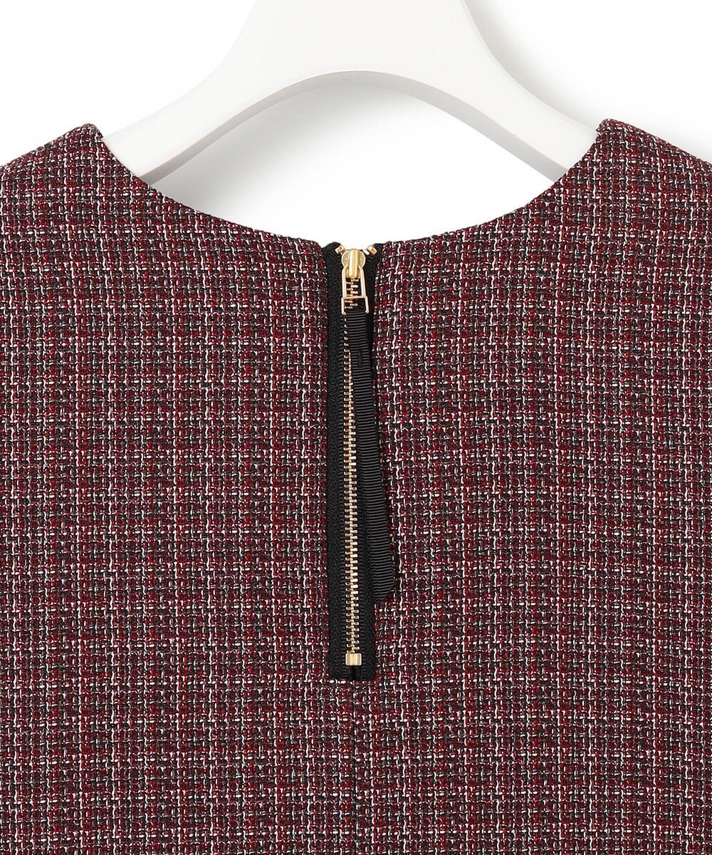 23区 【洗える】ツイーディーカラーミックス ハーフスリーブ ブラウス 