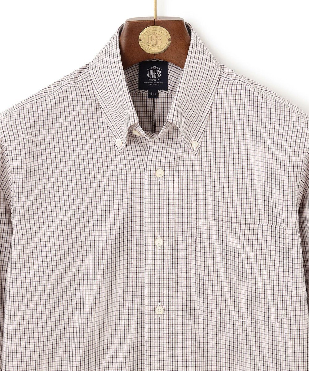J.PRESS MEN 【PREMIUM PLEATS / 形態安定】タッタソールチェック シャツ / B.D. 