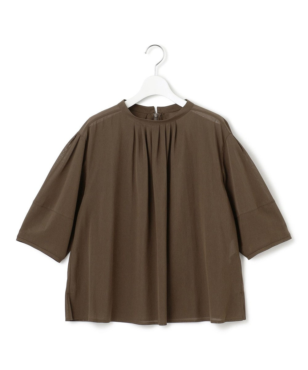 23区 S 【洗える】クリアトリコットジャージー ギャザーフォルム カットソー 