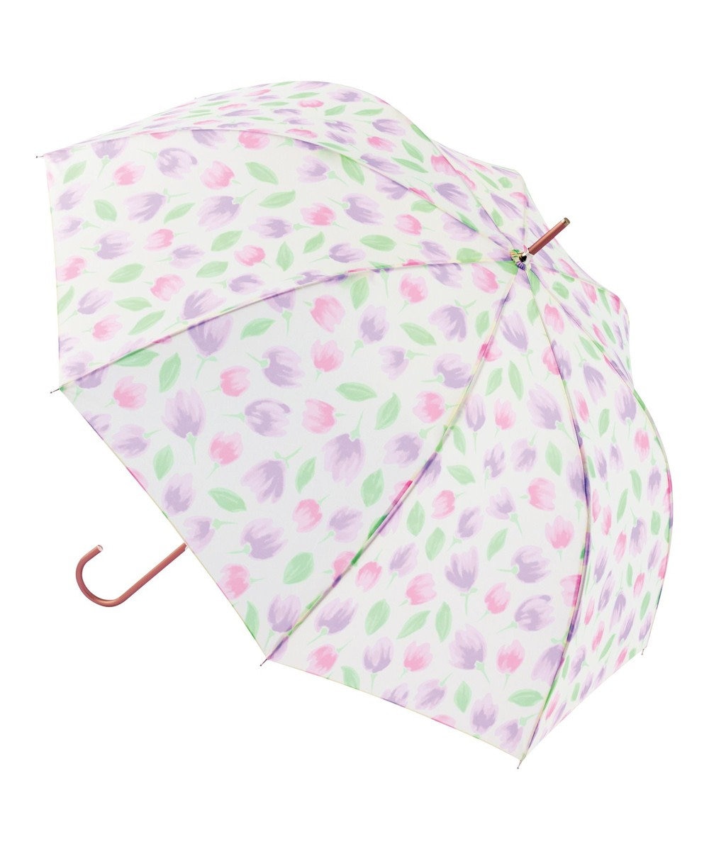 MOONBAT estaa 【耐風】長傘 チューリップフォレスト UV ピンク