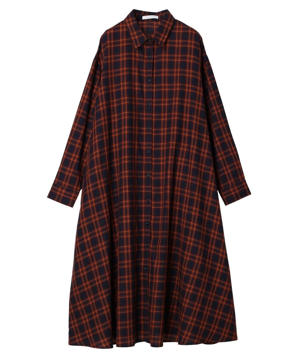 Green Parks ビエラチェックシャツワンピース 