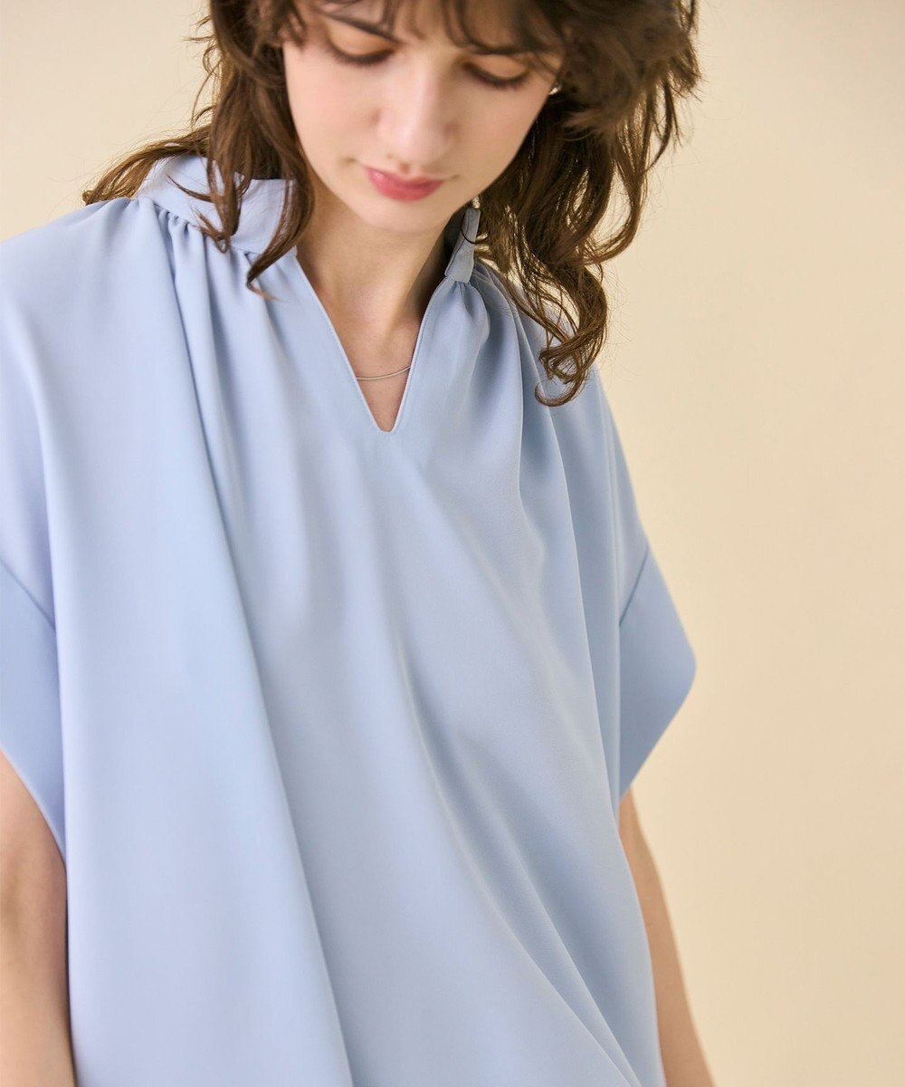 BEIGE， 【WEB限定・洗える】CELOSIA / スキッパーブラウス 