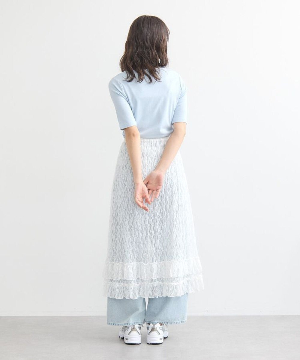 earth music&ecology ２ｗａｙレースレイヤードスカート 