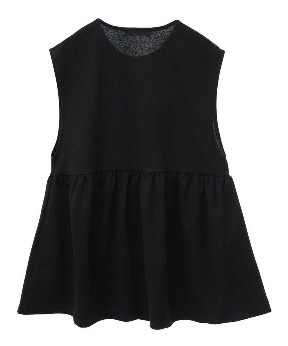 Green Parks カットジョーゼットペプラムベスト 