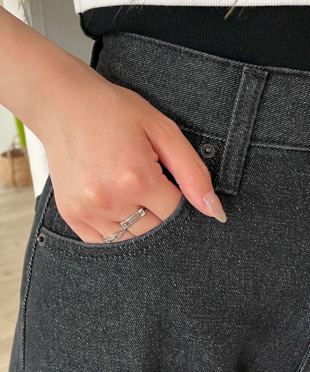 WEGO 【MLサイズ展開】ハートサイドラインストレートパンツ 