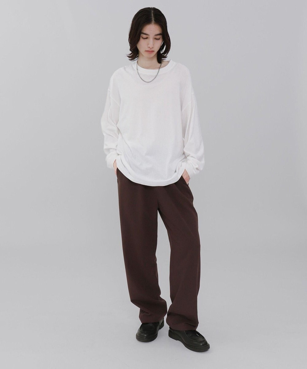 WEGO 【ウエストゴム/SMLサイズ展開】TRイージーストレートパンツ 