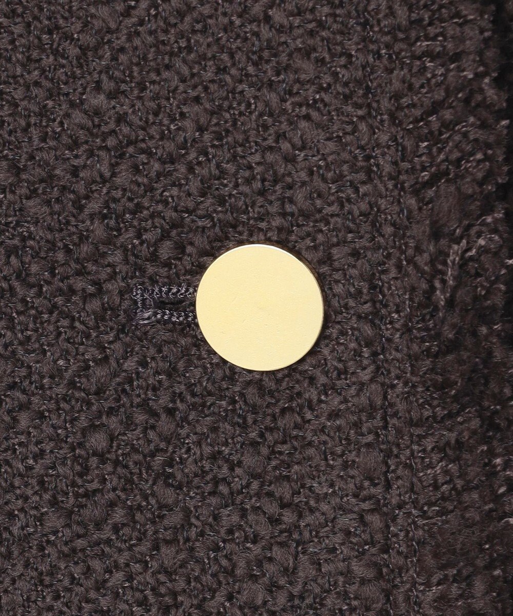 BEIGE， 【Oggi 10月号掲載】MULLIN / ウールツイードメタルボタンノーカラージャケット 