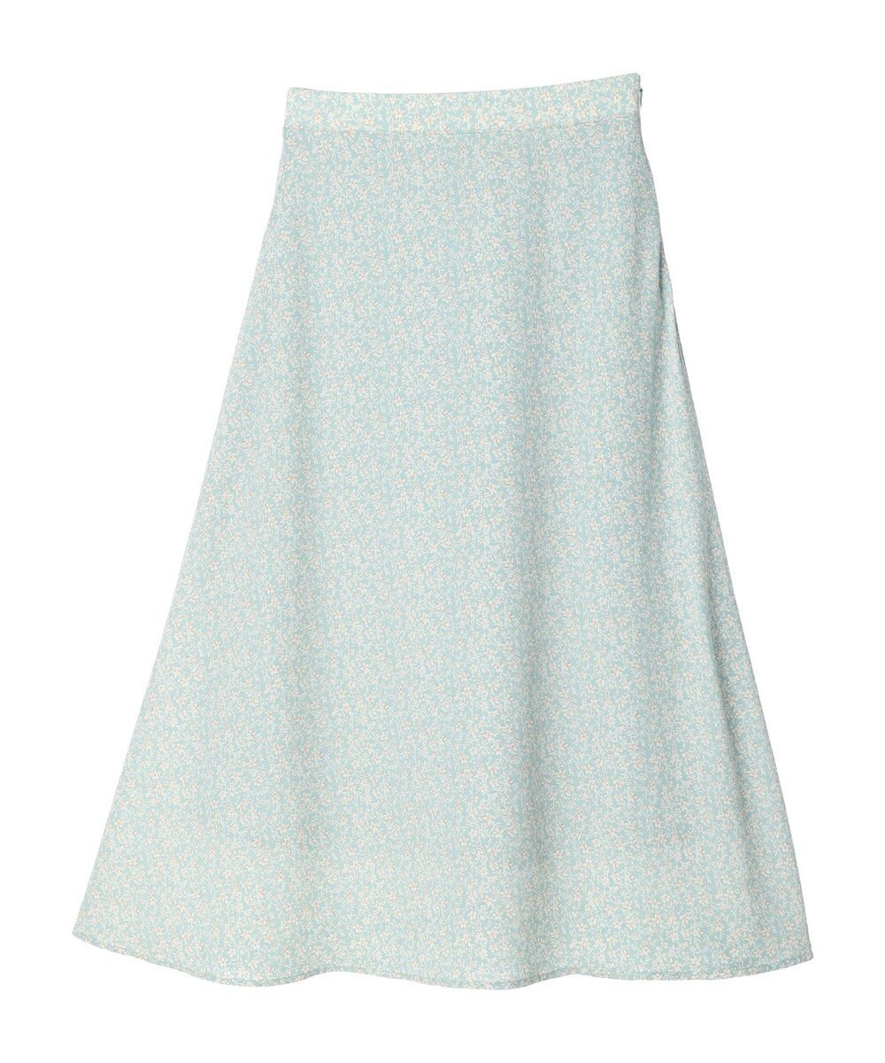 earth music&ecology フラワープリントフレアスカート 