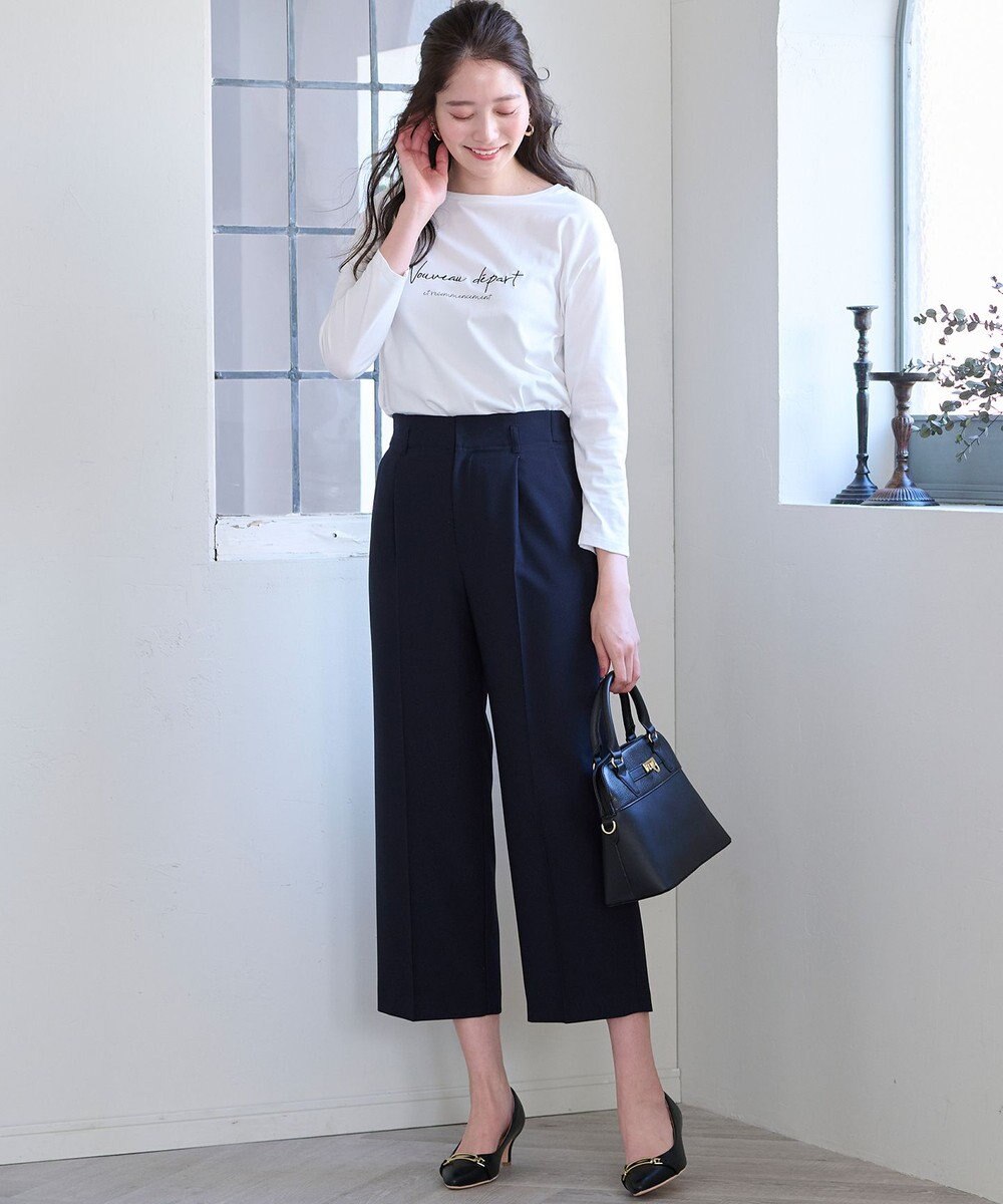 ANY SIS ロゴ刺繍 カットソー 