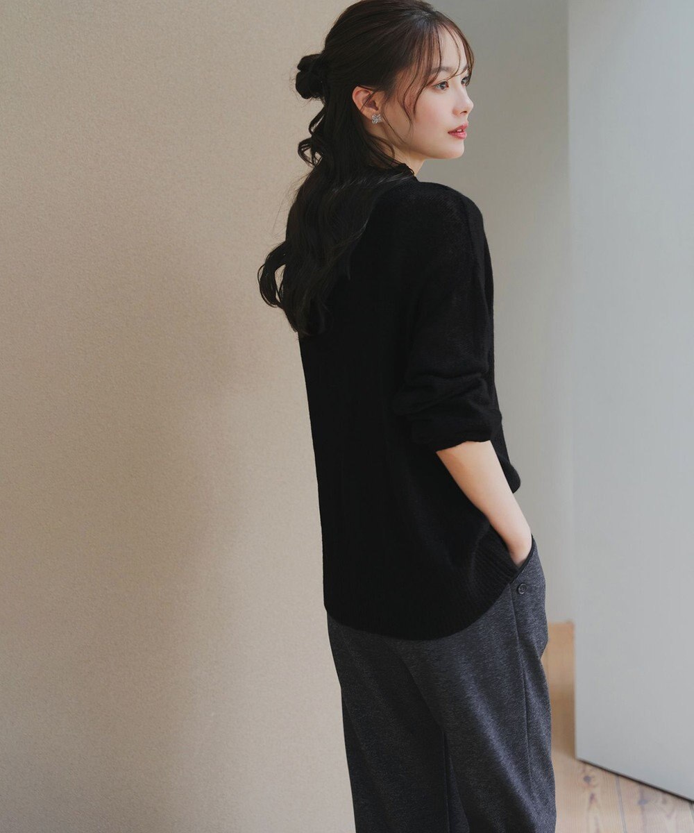 Tiaclasse L ミニチェッカー裏起毛・ストレートパンツ 