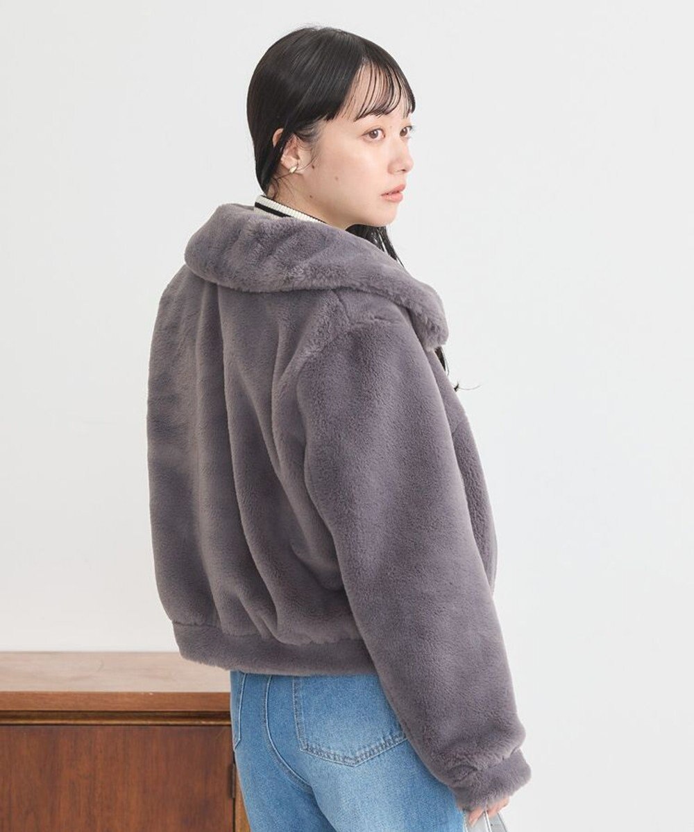 earth music&ecology ファーショートコート 